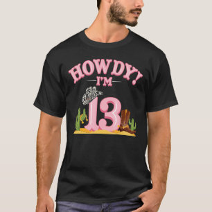 T-shirt Howdy Cowgirl 13e anniversaire Pays occidental Sou