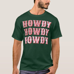 T-shirt Howdy Cowgirl Boots Bling Women mignonne Western C