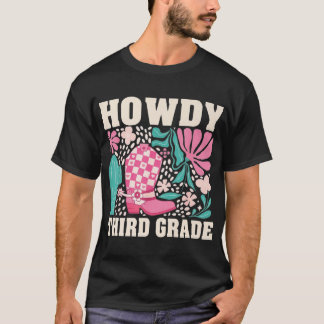 T-shirt Howdy Cowgirl de 3e année Enseignant de 2e année