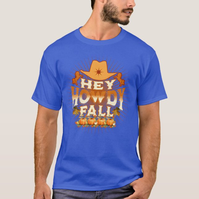 T-shirt Howdy Fallhanksgiving et Horses boy (Devant)