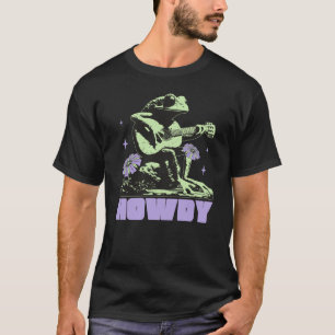T-shirt Howdy Frog Jouer de la guitare mignonne et irky