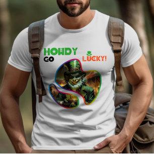 T-shirt Howdy Go Lucky ! - Leprechaun's Hide and Seek