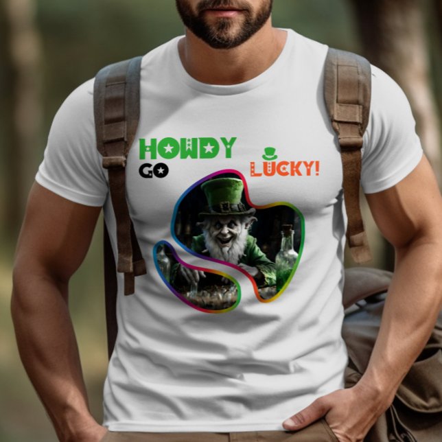 T-shirt Howdy Go Lucky ! - Pot de plaisir de Leprechaun (Créateur téléchargé)