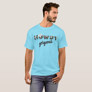 T-shirt Howdy Gorgeous   Rustic Chic Floral Hommes