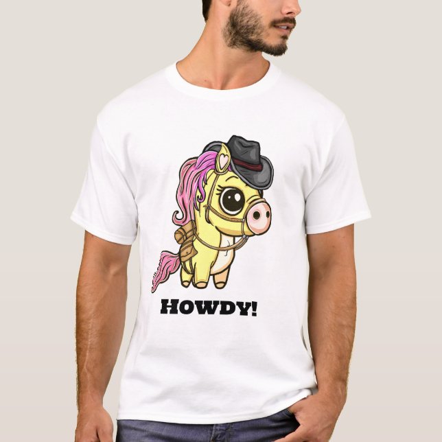 T-shirt Howdy Partner Pony (Devant)