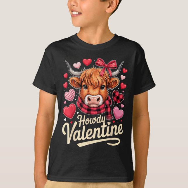 T-shirt Howdy Valentine Cow Love Outfit For Couples And Af (Devant)