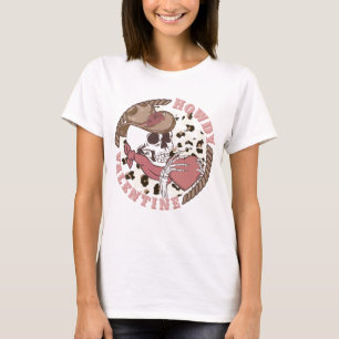 T-shirt Howdy Valentine Skeleton