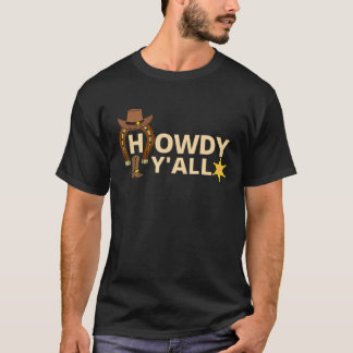 T-shirt Howdy Y'all - Bottes pour fille à la campagne