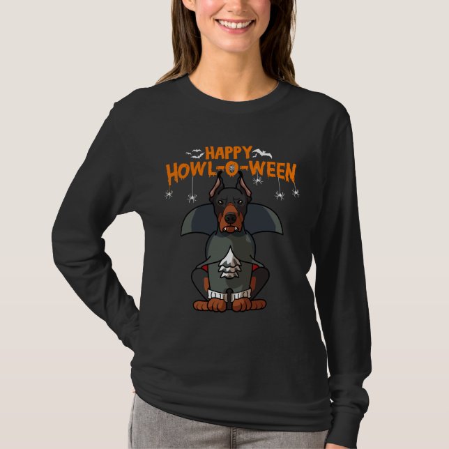 T-shirt Howen Ween Doberman Pinscher Chien Pour Halloween (Devant)