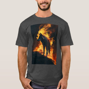 T-shirt Howl of the Flames, allumez le loup