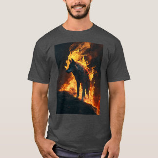 T-shirt Howl of the Flames, allumez le loup