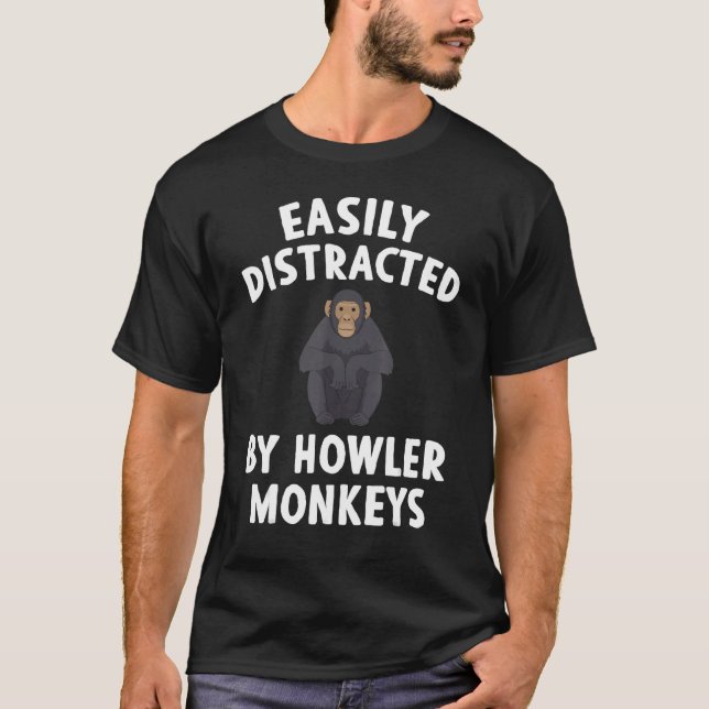 T-shirt Howler Monkey Vêtement Awesome Monkeys Design (Devant)