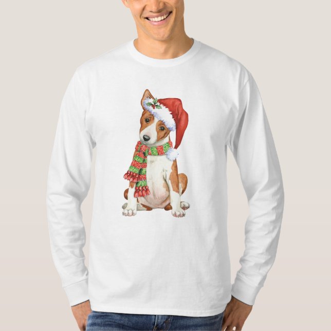 T-shirt Howliday heureux Basenji (Devant)