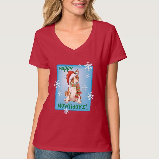 T-shirt Howliday heureux Basenji (Devant)