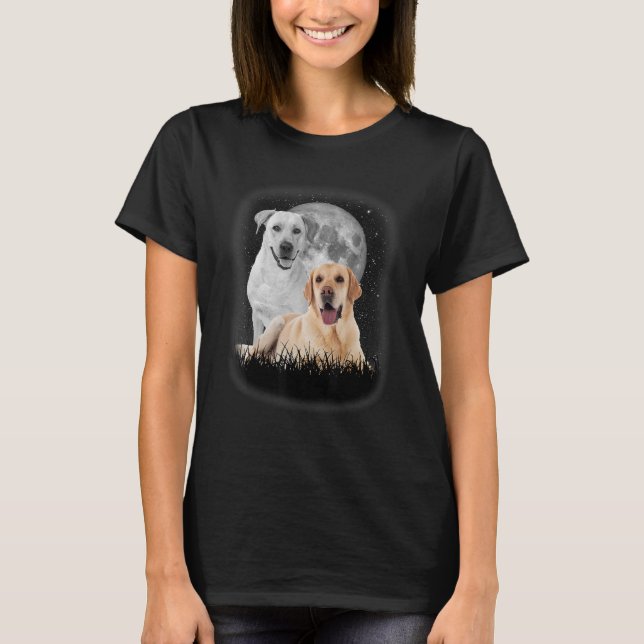 T-shirt Howling At The Moon Labrador Chien (Devant)