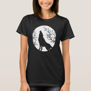 T-shirt Howling At The Moon Wolves Goth Gothic Wolf 2