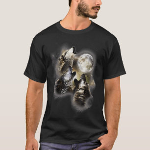 T-shirt Howling At The Moon Wolves Wolf Animal
