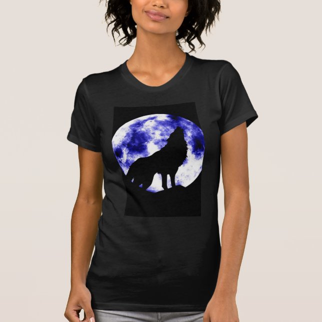 T-shirt Howling Wolf à Moon (Devant)