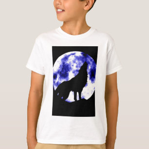 T-shirt Howling Wolf à Moon