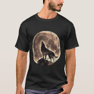 T-shirt Howling Wolf Spirit Animal Magie Pleine lune Natur