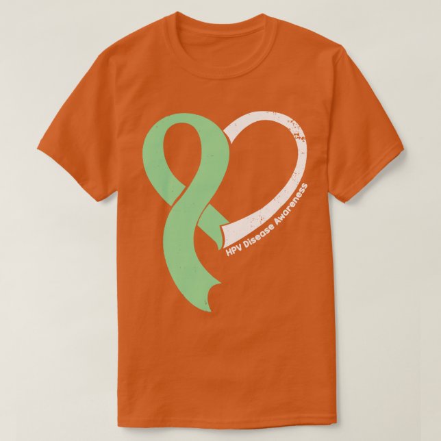 T-shirt HPV Maladie Sensibilisation Espoir Amour Coeur Rub (Design devant)