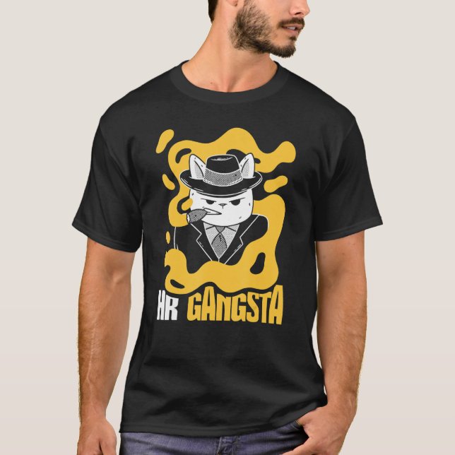 T-shirt HR Gangsta Costume drôle Ressources humaines (Devant)