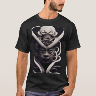 T-shirt HR Giger inspirierte D Ukiyo-e von Musashi, japani