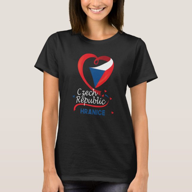 T-shirt Hranice République Tchèque Drapeau Cardiaque Lion  (Devant)