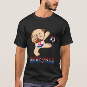 T-shirt Hrvatska Croatie Chien Hrvatska Équipe de football