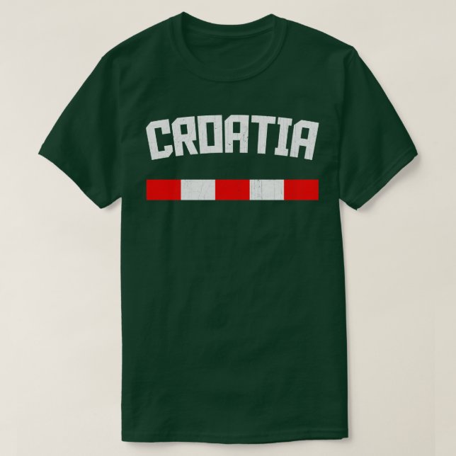T-shirt Hrvatska Design de style Vintage croate (Design devant)