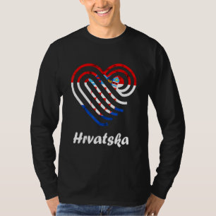 T-shirt Hrvatska Drapeau croate Croatie Coeur Pride croate