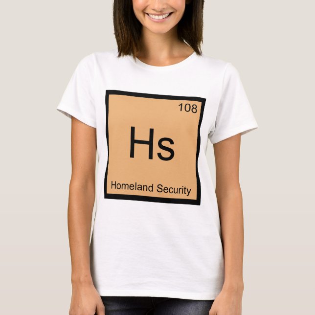 T-shirt Hs - Sécurité Intérieure Symbole d'élément chimiqu (Devant)