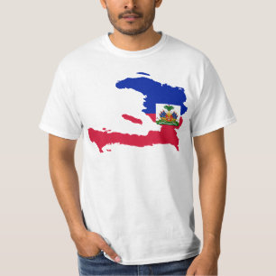 T-shirt HT de carte de drapeau du Haïti