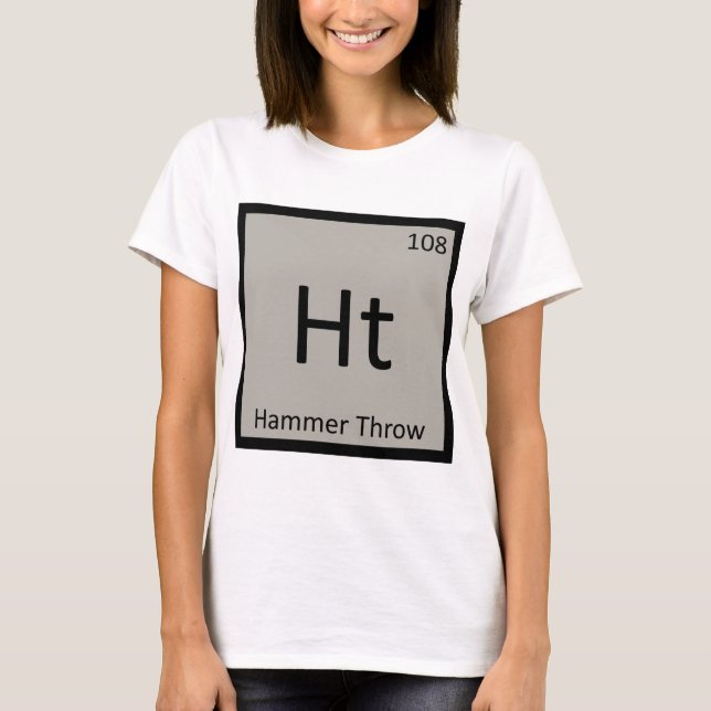 T-shirt Ht - Lancer du marteau Athlétisme Symbole chimique (Devant)