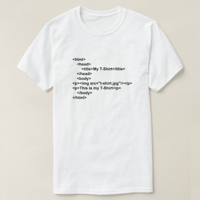 T-shirt html (Design devant)
