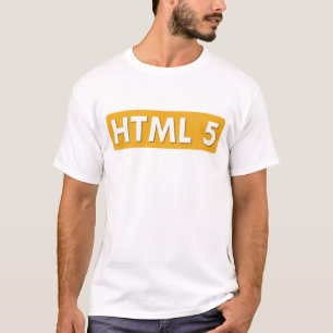 T-shirt HTML 5 - Doucement blanc "libre le Web "
