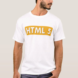 T-shirt HTML 5 - Doucement blanc "libre le Web "
