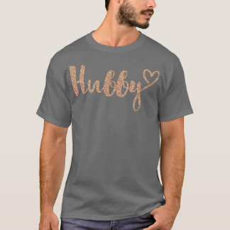 T-shirt Hubby Avec Coeur Fau Rose Gold
