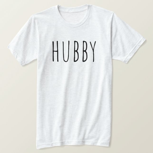 T-shirt Hubby New Husband Bridal Honeymoon Wedding (Design devant)