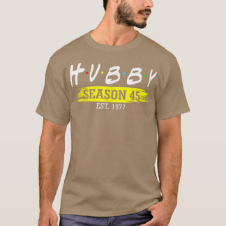 T-shirt Hubby Saison 45 Est 1977 Mariage 45e Mariage Ann
