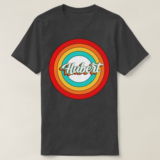 T-shirt Hubert Nom Chemt Vintage Hubert Circle (Design devant)