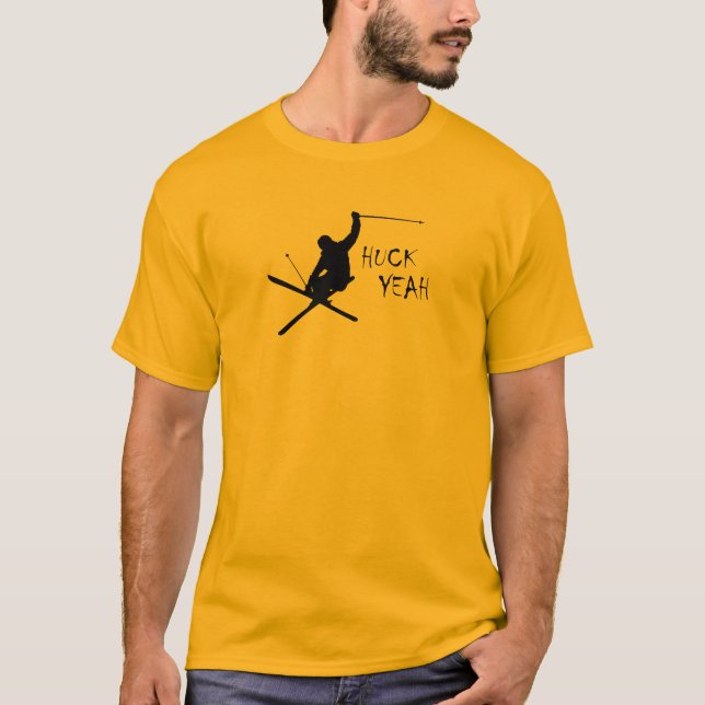 T-shirt Huck Ouais (Ski) (Devant)