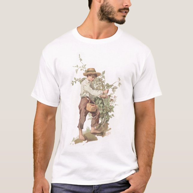 T-shirt Huckleberry Finn sélectionnant la lithographie de (Devant)