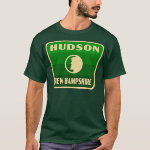 T-shirt Hudson New Hampshire Insigne rétro Vert