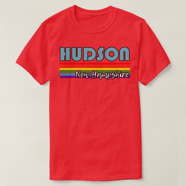 T-shirt Hudson New Hampshire Pride Hudson LGBT Cadeau LGBT (Design devant)