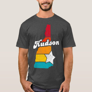 T-shirt Hudson New Hampshire Vintage Souvenir déshabillé 1