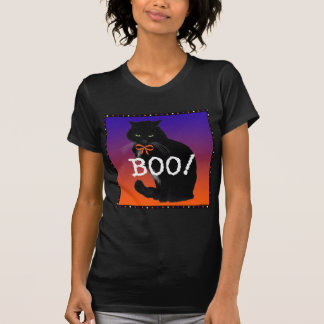 T-shirt "Huez !" Chat noir Halloween