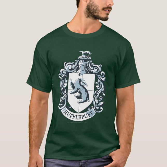 T-shirt Hufflepuff Crest Blue (Devant)