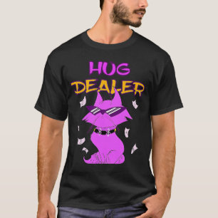 T-shirt Hug Dealer Cat Music Festival Hugs Gratuits