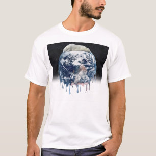 T-shirt Hug d'ours de la Terre (avec Arrière - plan à demi